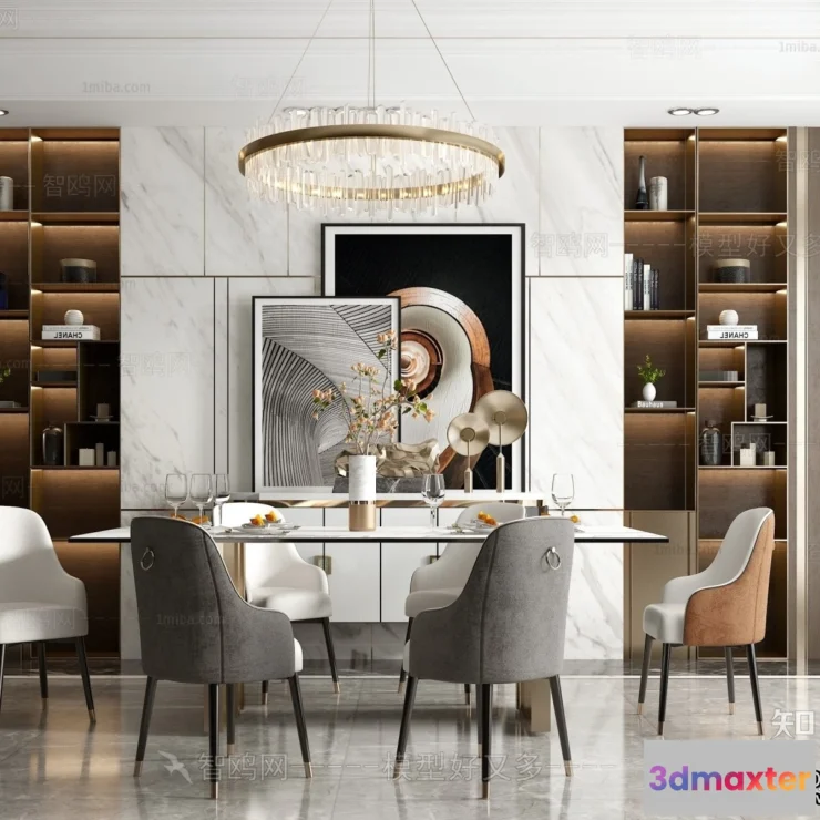 1381806 - Dining Room - 3D Interior Scene - Luxury Style - 013 3D Max