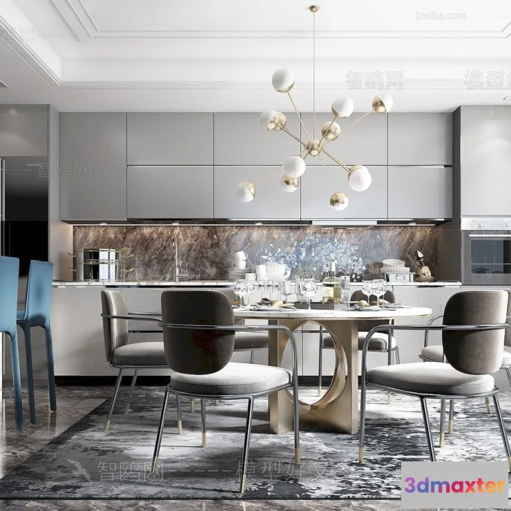 1381834 - Dining Room - Villas 3D Interior Scene - 3D Models - 020 3D Max