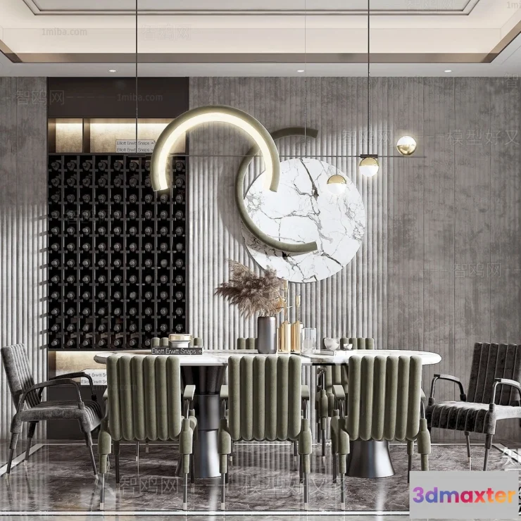 1381969 - Dining Room - Villas 3D Interior Scene - 3D Models - 022 3D Max