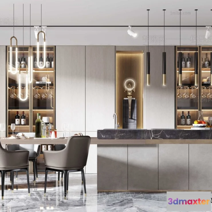 1382081 - Dining Room - 3D Interior Scene - Luxury Style - 017 3D Max