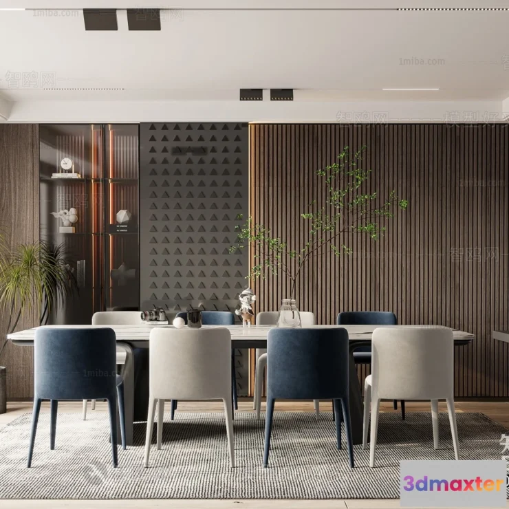 1382097 - Dining Room - Villas 3D Interior Scene - 3D Models - 024 3D Max