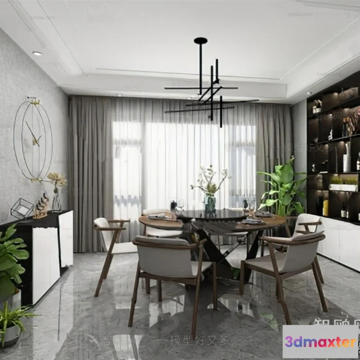 1382206 - Dining Room - 3D Interior Scene - Luxury Style - 019 3D Max