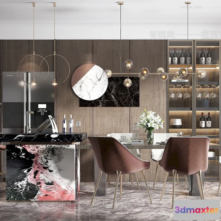 1382425 - Dining Room - Villas 3D Interior Scene - 3D Models - 029 3D Max