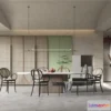 1382532 - Dining Room 3D Interior Scene Model - Wabi Sabi Style - 021 3D Max