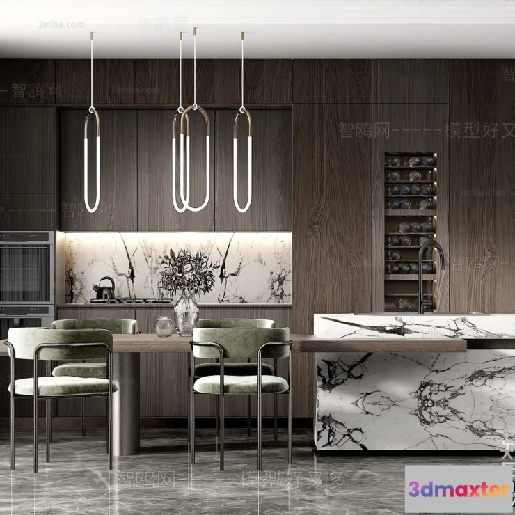 1382554 - Dining Room - Villas 3D Interior Scene - 3D Models - 031 3D Max