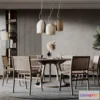 1382593 - Dining Room 3D Interior Scene Model - Wabi Sabi Style - 022 3D Max