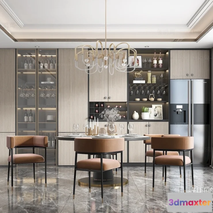 1382619 - Dining Room - Villas 3D Interior Scene - 3D Models - 032 3D Max