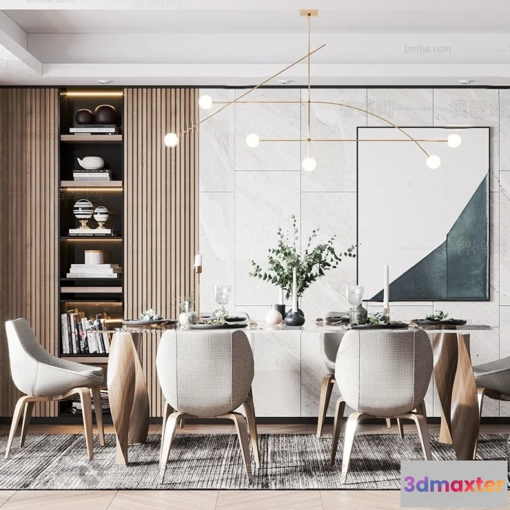 1382686 - Dining Room - Villas 3D Interior Scene - 3D Models - 033 3D Max