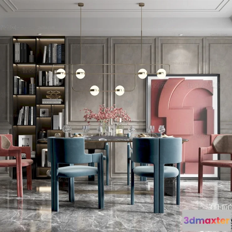 1382882 - Dining Room - Villas 3D Interior Scene - 3D Models - 036 3D Max