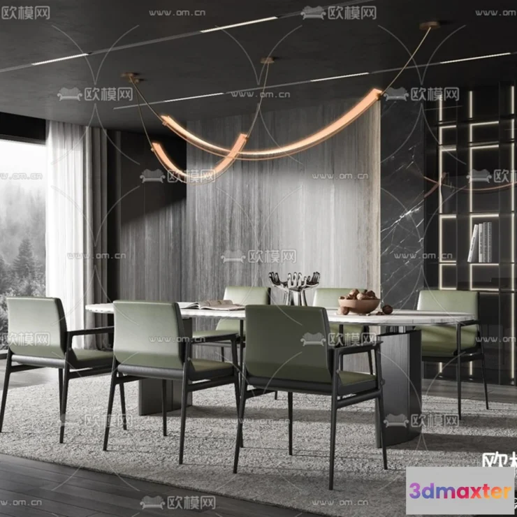 1382964 - Dining Room - 3D Models - 3D Interior Scenes - 002 3D Max
