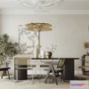 1382986 - Dining Room 3D Interior Scene Model - Wabi Sabi Style - 028 3D Max