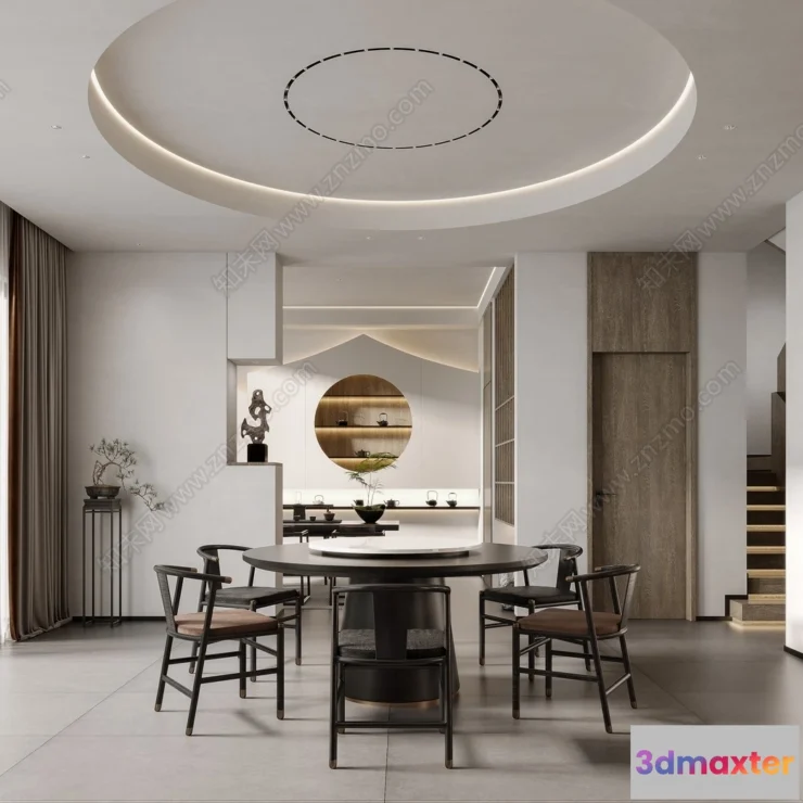 1383089 - Dining Room - 3D Models - 3D Interior Scenes - 004 3D Max