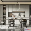 1383234 - Dining Room 3D Interior Scene Model - Wabi Sabi Style - 032 3D Max