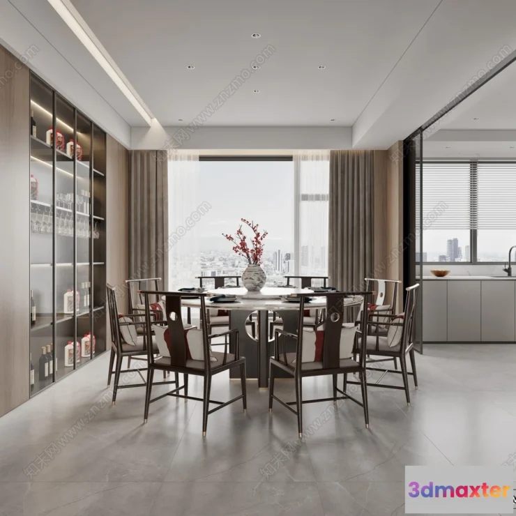 1383286 - Dining Room - 3D Models - 3D Interior Scenes - 007 3D Max