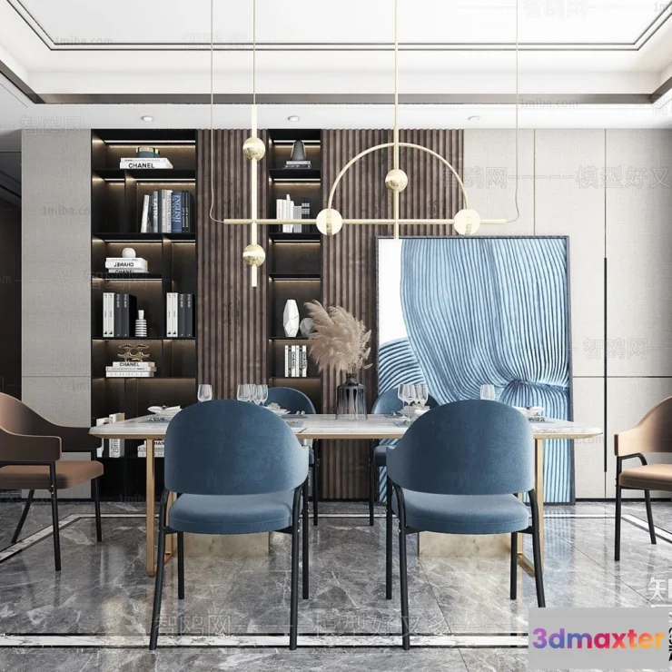 1383335 - Dining Room - Villas 3D Interior Scene - 3D Models - 043 3D Max