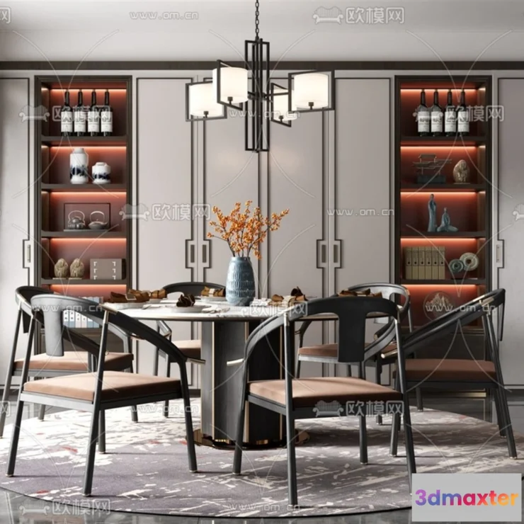 1383755 - Dining Room - 3D Models - 3D Interior Scenes - 014 3D Max