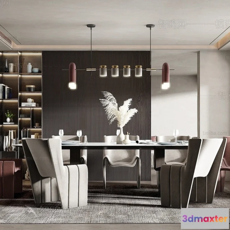 1383771 - Dining Room - Villas 3D Interior Scene - 3D Models - 050 3D Max