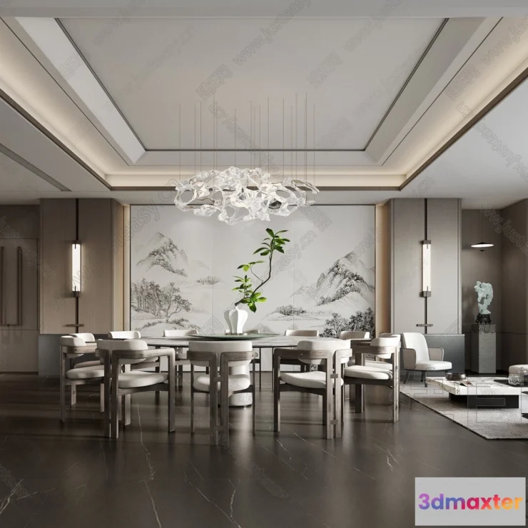 1383883 - Dining Room - 3D Models - 3D Interior Scenes - 016 3D Max