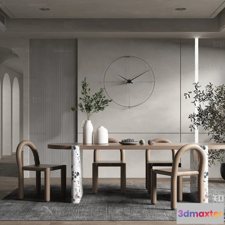 1383968 - Dining Room - Villas 3D Interior Scene - 3D Models - 053 3D Max