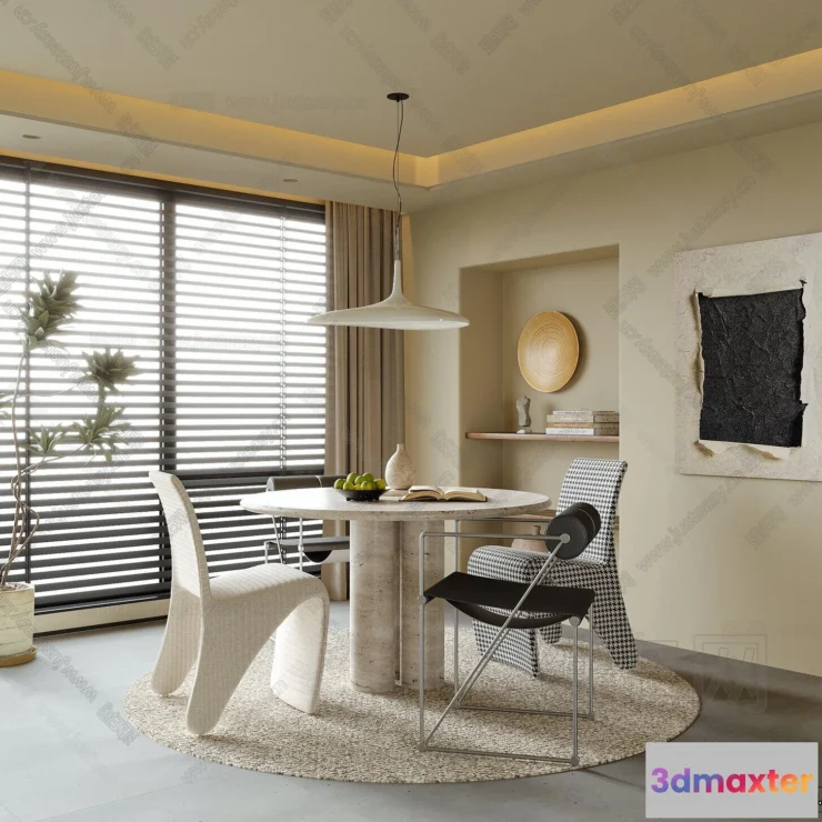 1384282 - Dining Room - 3D Models - 3D Interior Scenes - 022 3D Max