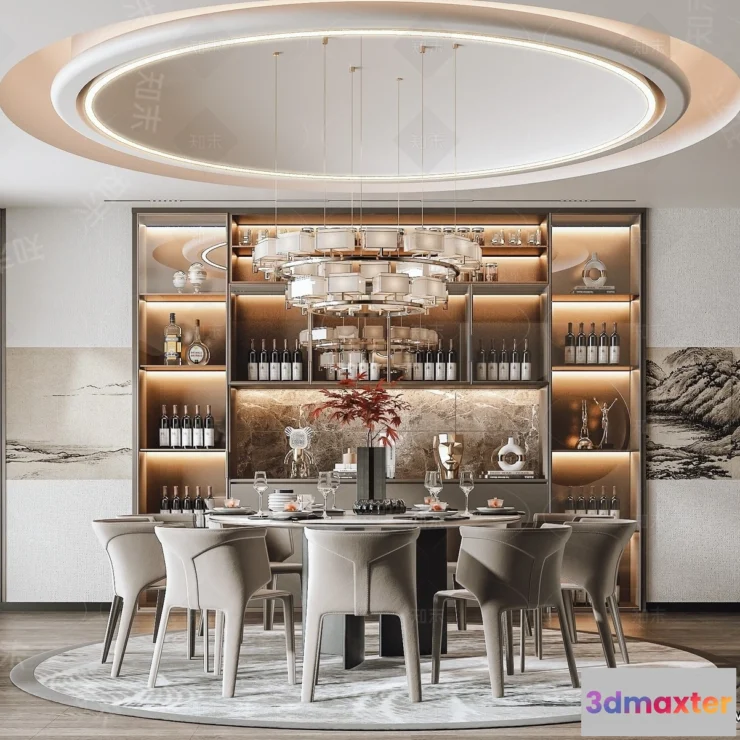 1384631 - Dining Room - 3D Models - 3D Interior Scenes - 027 3D Max