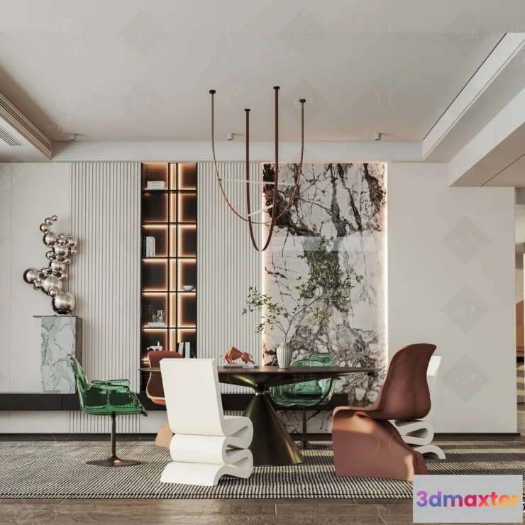 1384828 - Dining Room - 3D Models - 3D Interior Scenes - 030 3D Max