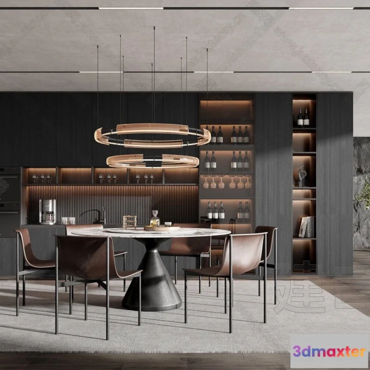 1385042 - Dining Room - 3D Models - 3D Interior Scenes - 033 3D Max