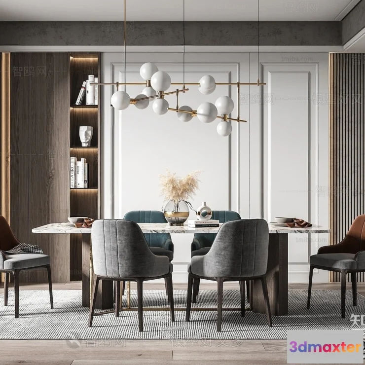 1385080 - Dining Room - Villas 3D Interior Scene - 3D Models - 069 3D Max