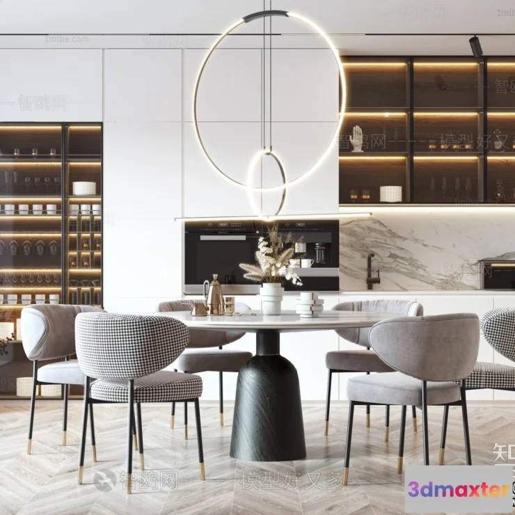 1385473 - Dining Room - Villas 3D Interior Scene - 3D Models - 075 3D Max