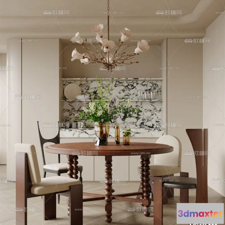 1385490 - Dining Room - 3D Models - 3D Interior Scenes - 040 3D Max