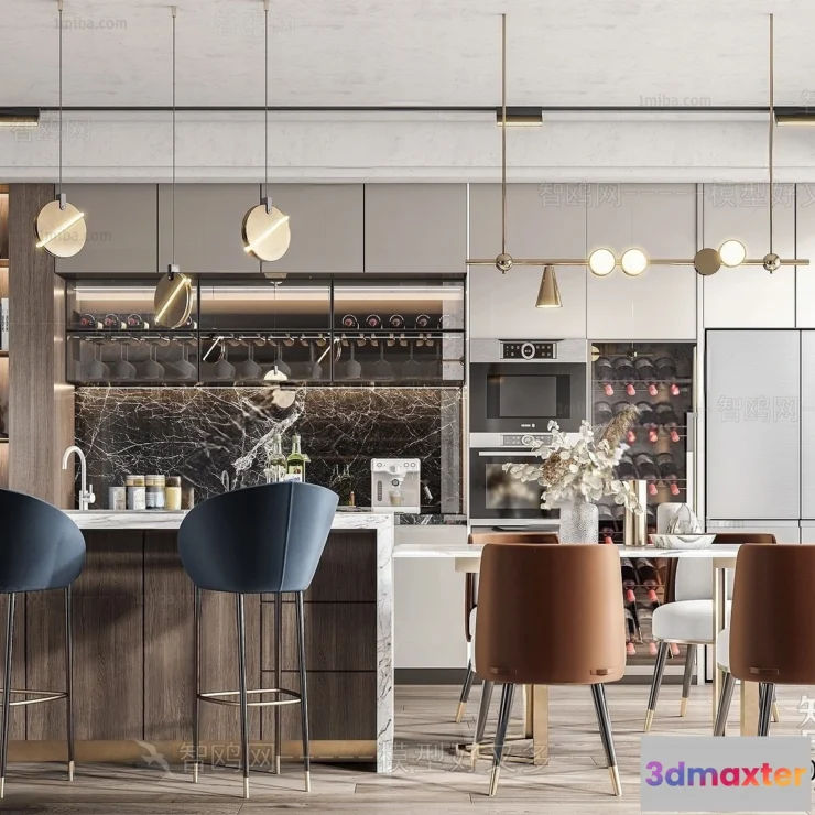 1385666 - Dining Room - Villas 3D Interior Scene - 3D Models - 078 3D Max