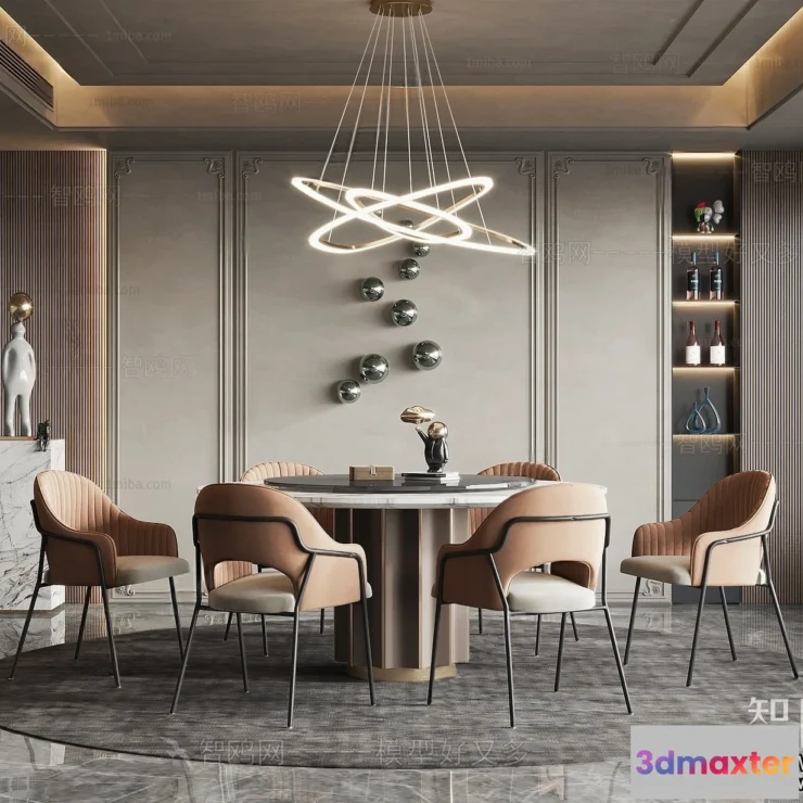 1385798 - Dining Room - Villas 3D Interior Scene - 3D Models - 080 3D Max
