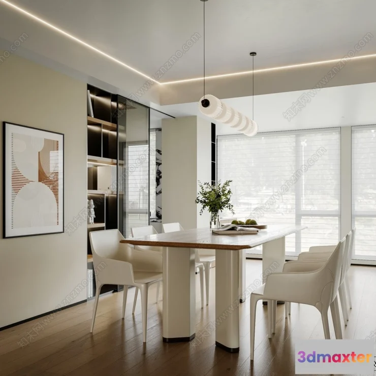 1385837 - Dining Room - 3D Models - 3D Interior Scenes - 045 3D Max