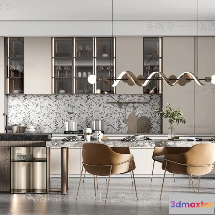 1386047 - Dining Room - Villas 3D Interior Scene - 3D Models - 084 3D Max