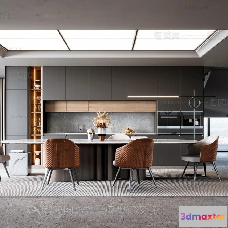 1386178 - Dining Room - Villas 3D Interior Scene - 3D Models - 086 3D Max