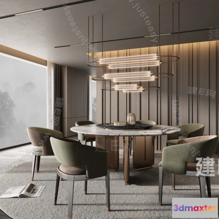 1386349 - Dining Room - 3D Models - 3D Interior Scenes - 053 3D Max