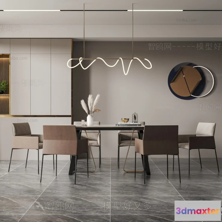 1386433 - Dining Room - Villas 3D Interior Scene - 3D Models - 090 3D Max