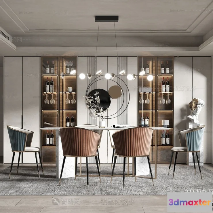 1386561 - Dining Room - Villas 3D Interior Scene - 3D Models - 092 3D Max