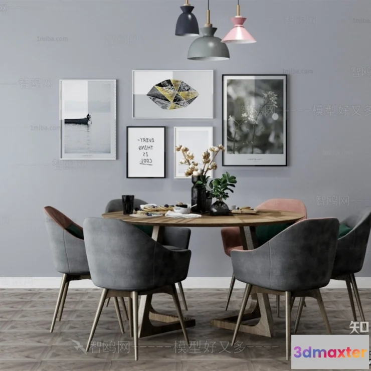 1386817 - Dining Room - Villas 3D Interior Scene - 3D Models - 096 3D Max