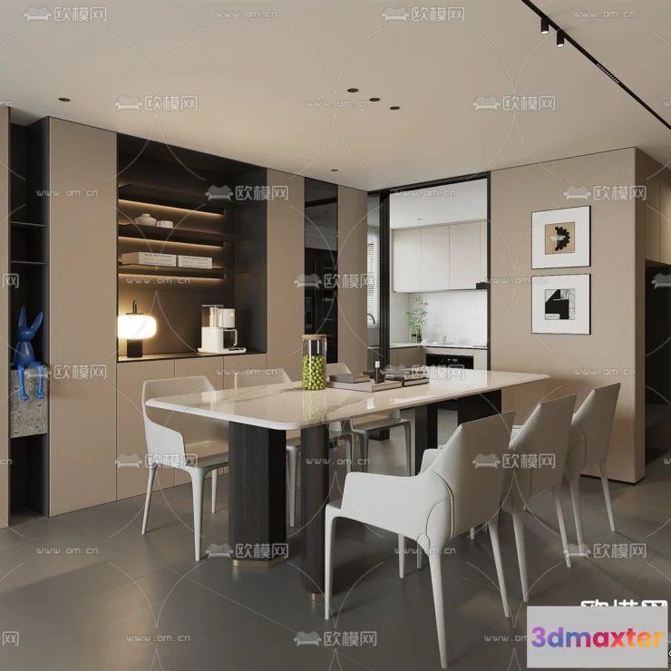 1387264 - Dining Room - 3D Models - 3D Interior Scenes - 067 3D Max
