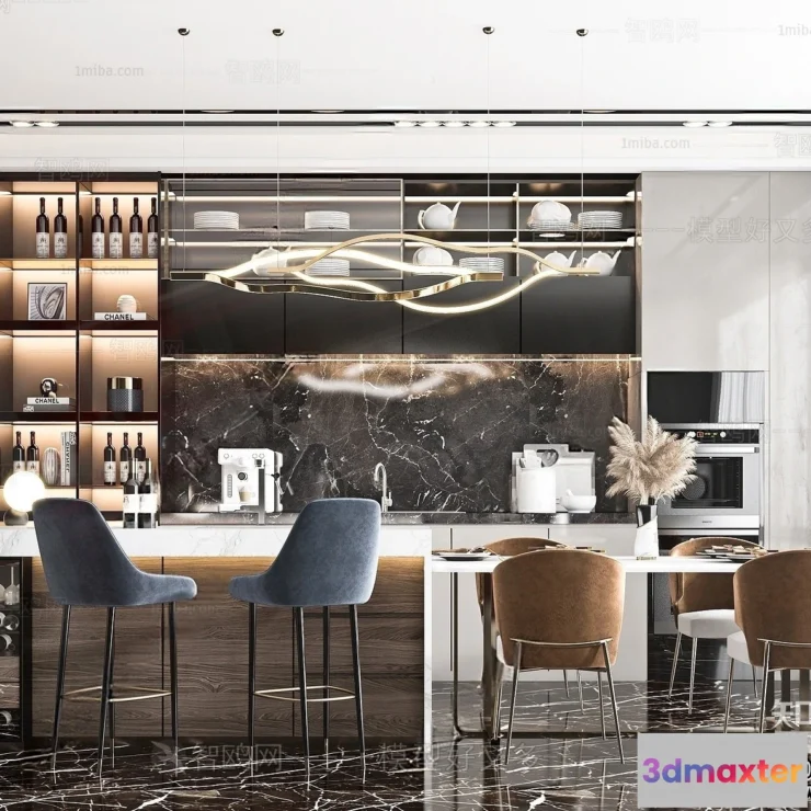 1387498 - Dining Room - Villas 3D Interior Scene - 3D Models - 106 3D Max