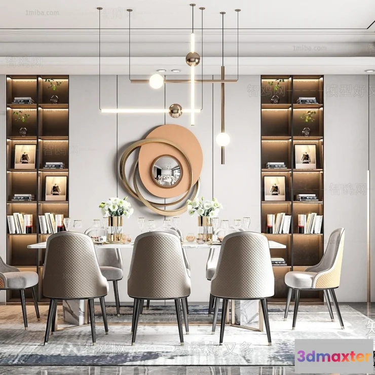 1387844 - Dining Room - Villas 3D Interior Scene - 3D Models - 111 3D Max