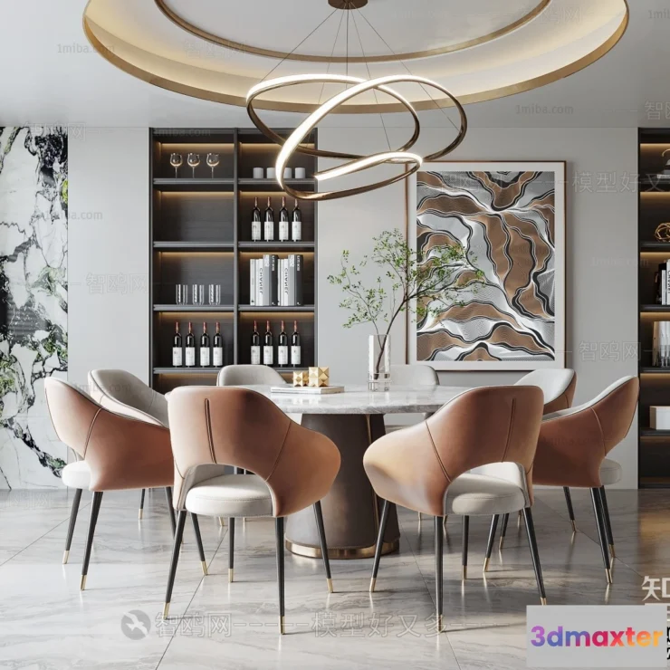 1387979 - Dining Room - Villas 3D Interior Scene - 3D Models - 113 3D Max