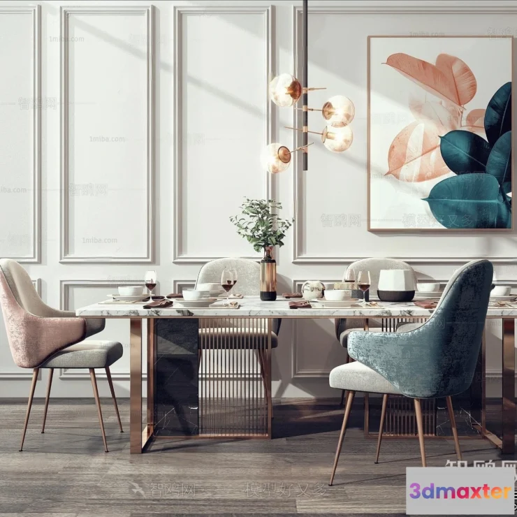 1388184 - Dining Room - Villas 3D Interior Scene - 3D Models - 116 3D Max