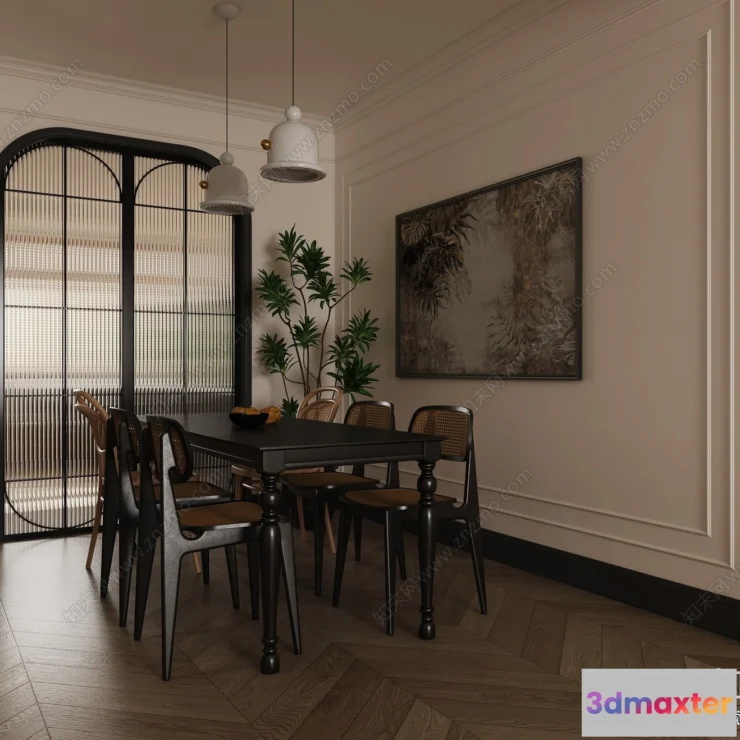 1388341 - Dining Room - 3D Models - 3D Interior Scenes - 083 3D Max