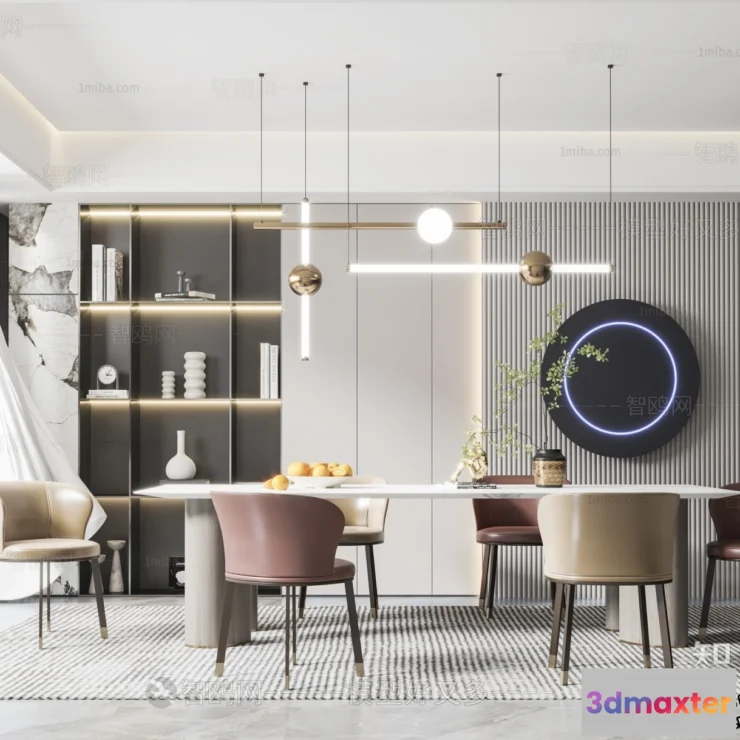 1388709 - Dining Room - Villas 3D Interior Scene - 3D Models - 124 3D Max