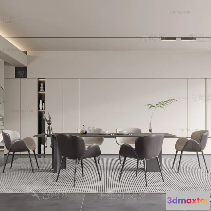 1388758 - Dining Room - Minimalist Style - 3D Interior Scene - 006 3D Max