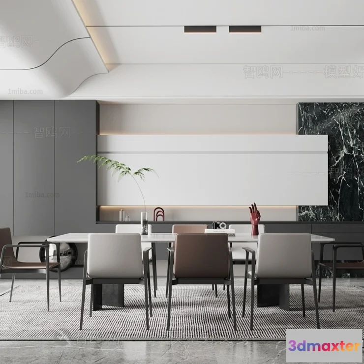 1388872 - Dining Room - Minimalist Style - 3D Interior Scene - 008 3D Max