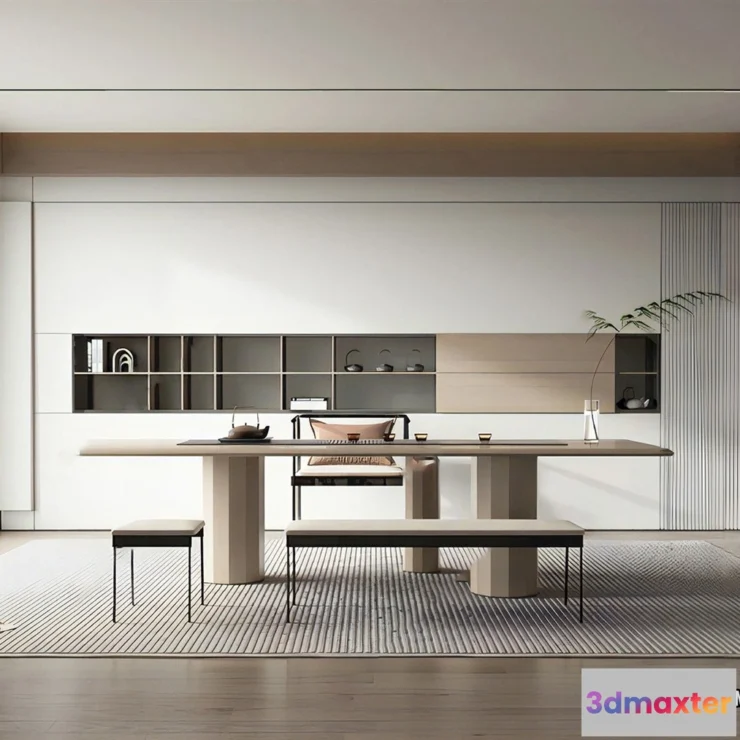 1388951 - Dining Room - Minimalist Style - 3D Interior Scene - 009 3D Max
