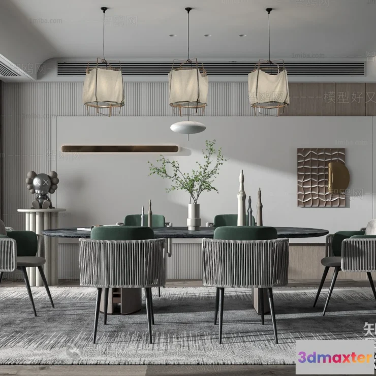 1389100 - Dining Room - Villas 3D Interior Scene - 3D Models - 130 3D Max